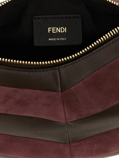 Fendi Mini-bag In Leather And Suede With Two-tone Inlay In Multi