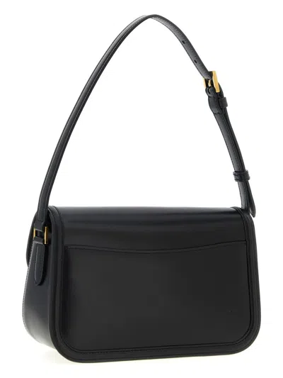 Saint Laurent Solferino Medium Bag In Box Leather In Black
