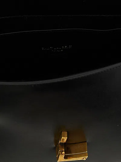 Saint Laurent Solferino Medium Bag In Box Leather In Black