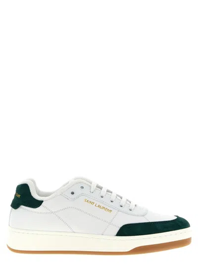Saint Laurent Sl61 Leather Sneakers Signature Sole In White
