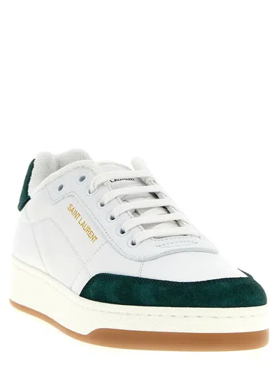 Saint Laurent Sl61 Leather Sneakers Signature Sole In White