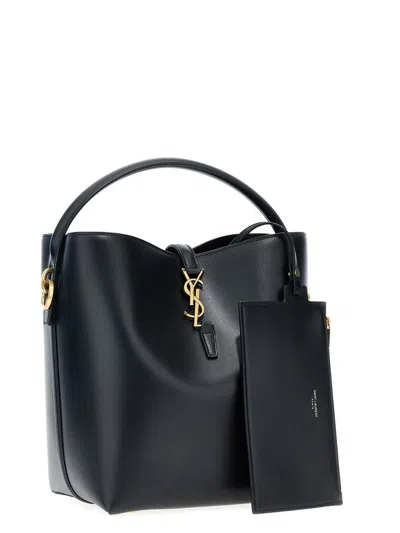 Saint Laurent Le 37 Ysl Bucket Bag In Smooth Leather In Black