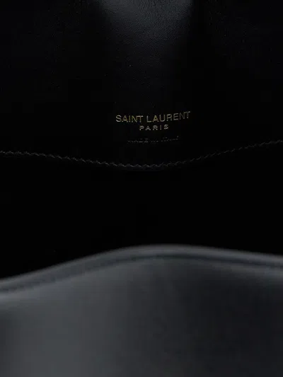 Saint Laurent Le 37 Ysl Bucket Bag In Smooth Leather In Black