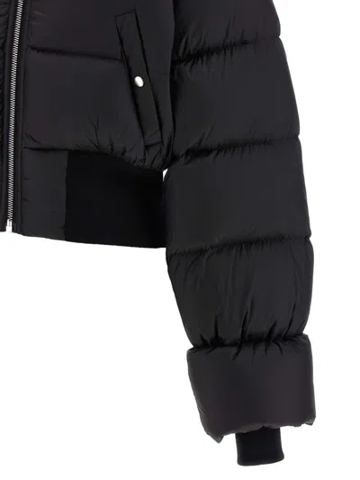 Rick Owens Down Jacket With Hood In Black