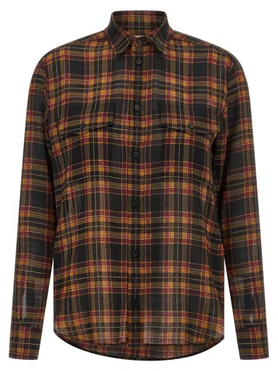 Saint Laurent 'cassandre' Lavallière Shirt In Multi