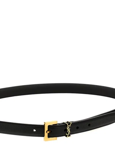Saint Laurent Ysl Belt In Black