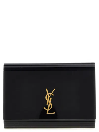 Saint Laurent Black Minaudiere Vicky Crossbody Bag In Black