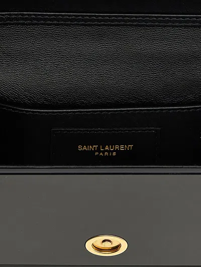 Saint Laurent Black Minaudiere Vicky Crossbody Bag In Black