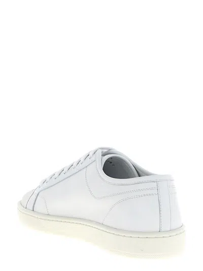 Saint Laurent Gym Low Logo-print Leather Sneakers In White
