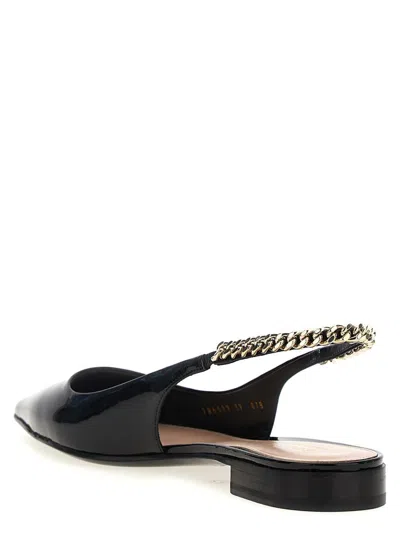 Gucci Signoria Pointed Ballet Flats In Patent Leather In Black
