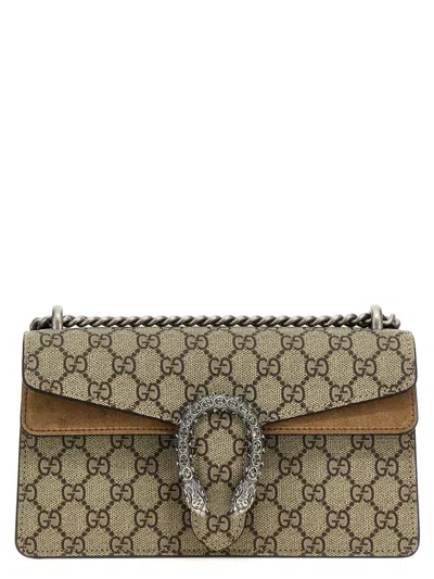 Gucci 'dyonisus' Midi Shoulder Bag In Neutral