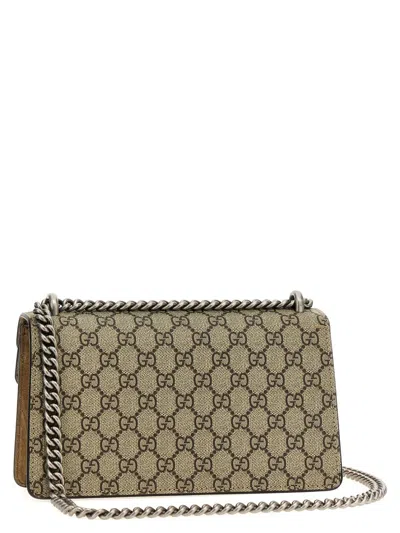 Gucci 'dyonisus' Midi Shoulder Bag In Neutral