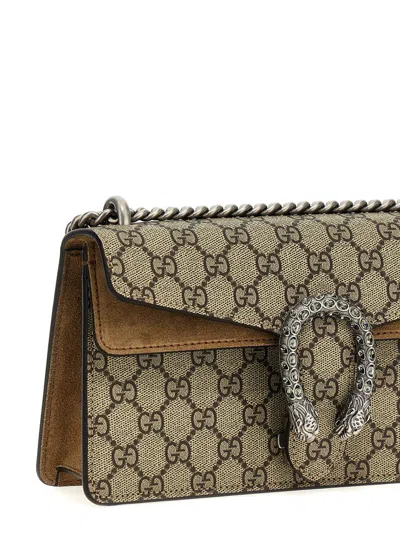Gucci 'dyonisus' Midi Shoulder Bag In Neutral