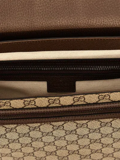 Gucci Ophidia Crossbody Bags Beige In Brown