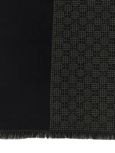 Gucci Wool Silk Scarf Scarves And Foulards Multicolor In Brown