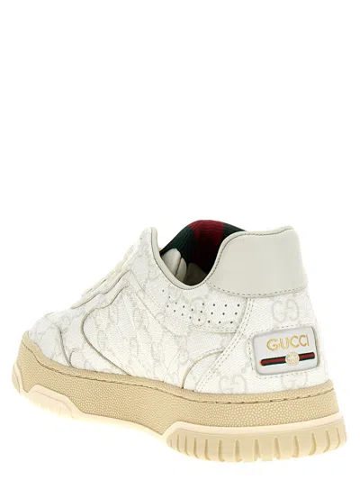 Gucci White Leather Re-web Sneakers In White