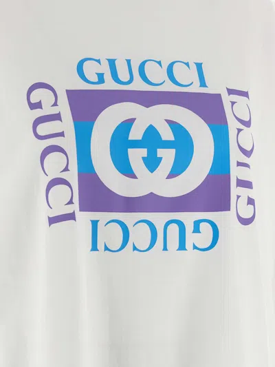 Gucci Women Cotton T-shirt With Print In Neutral