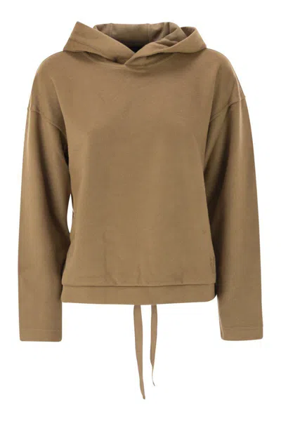 Weekend Max Mara Hoodie With Drawstring By Oscuri In Brown