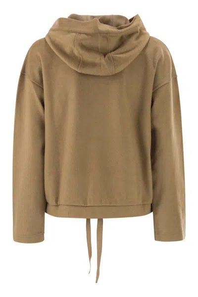 Weekend Max Mara Hoodie With Drawstring By Oscuri In Brown