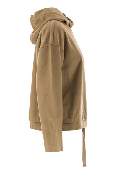 Weekend Max Mara Hoodie With Drawstring By Oscuri In Brown