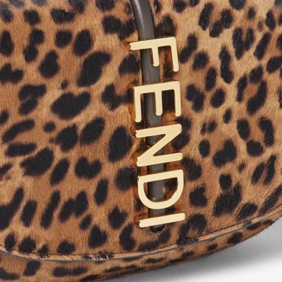 Fendi Graphy Wallet On Chain In Brown
