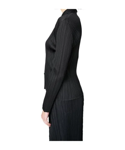 Issey Miyake Single-breasted Shirt In Black