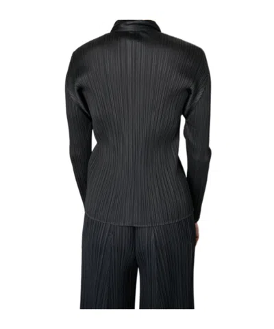 Issey Miyake Single-breasted Shirt In Black