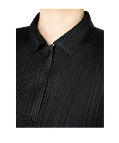 Issey Miyake Single-breasted Shirt In Black