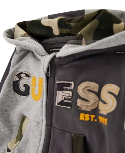 Guess Baby Boys 2-piece Two-tone Long-sleeve Top And Pant Set In Multi