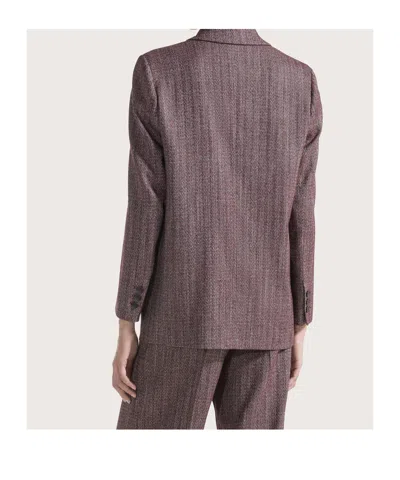 Seventy Oversized Weave Blazer In Brown