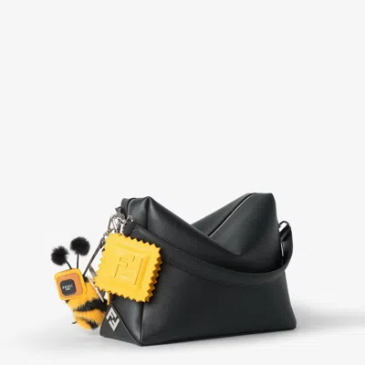 Fendi Keychain Charm Accessory Fur Detail In Brown