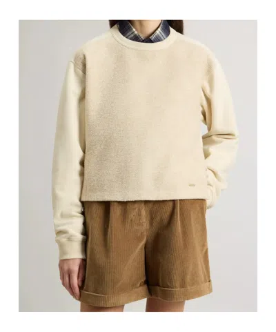 Woolrich Fleece Sweatshirt In Brown