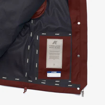K-way Logo Turtleneck Padded Jacket In Burgundy