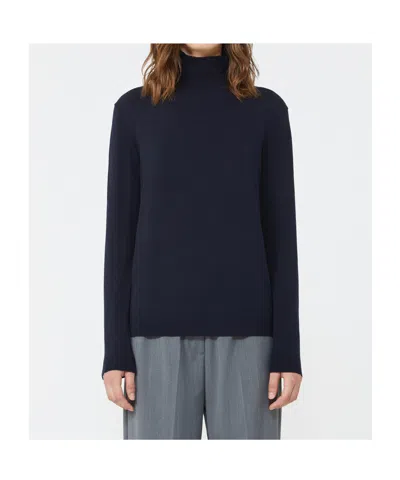 Weekend Max Mara Knit Turtleneck In Blue