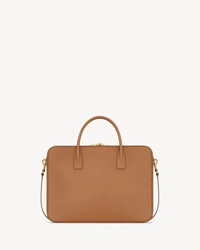 Saint Laurent Sac De Jour Large Slim Bauletto Bag In Leather In Brown
