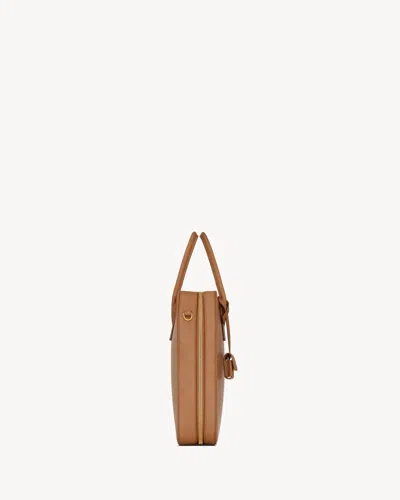 Saint Laurent Sac De Jour Large Slim Bauletto Bag In Leather In Brown