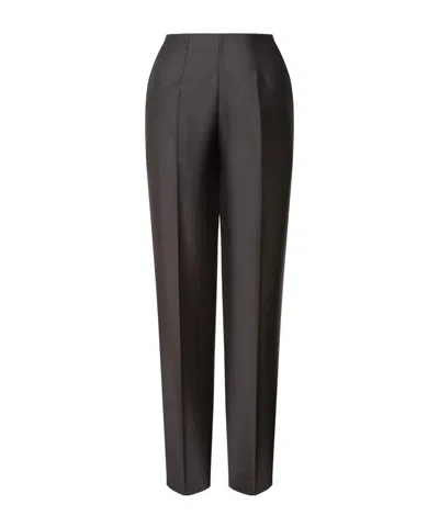 Alberta Ferretti Alberta Ferreti Grey Viscose Cropped Pants In Black