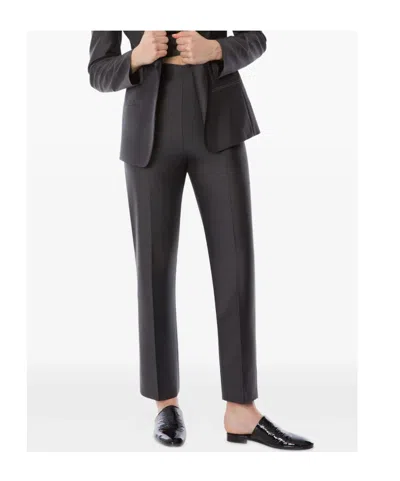 Alberta Ferretti Alberta Ferreti Grey Viscose Cropped Pants In Black