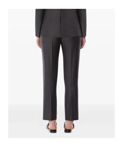 Alberta Ferretti Alberta Ferreti Grey Viscose Cropped Pants In Black