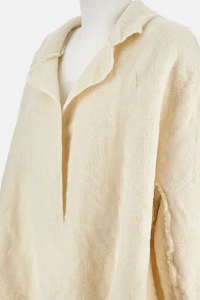 Daniela Gregis Lapel-detail Long-sleeve Jacket In Neutral