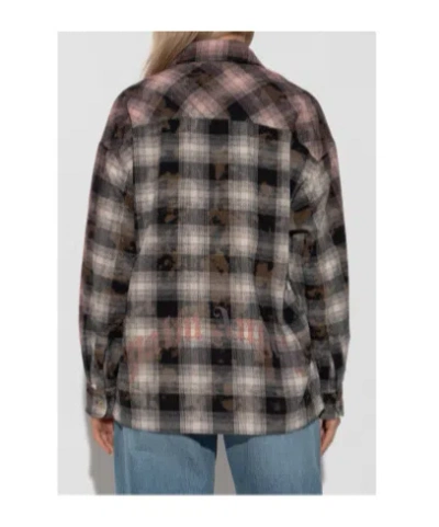 Palm Angels Checked Pattern Shirt In Multi