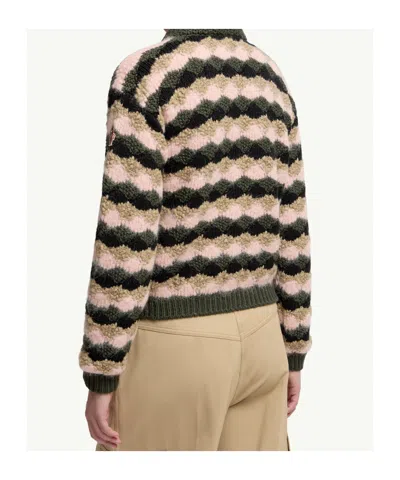 Moncler Striped-pattern Sweater In Multi