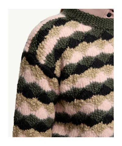 Moncler Striped-pattern Sweater In Multi