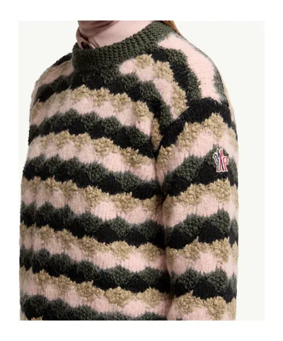 Moncler Striped-pattern Sweater In Multi