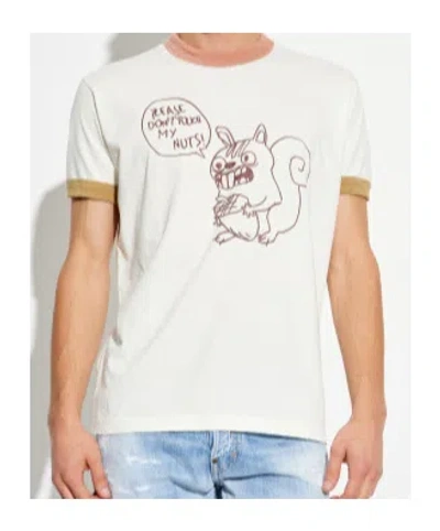 Dsquared2 Graphic Printed Crewneck T-shirt In White