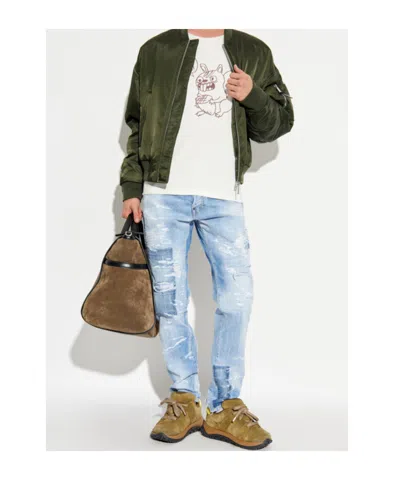 Dsquared2 Graphic Printed Crewneck T-shirt In White