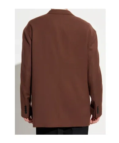 Lanvin Single-breasted Blazer In Brown