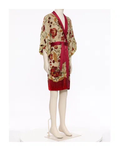 Valentino V-neck Dress In Brown