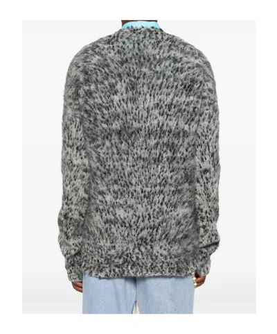 Marni Alpaca Wool-blend Cardigan In Gray