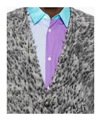 Marni Alpaca Wool-blend Cardigan In Gray